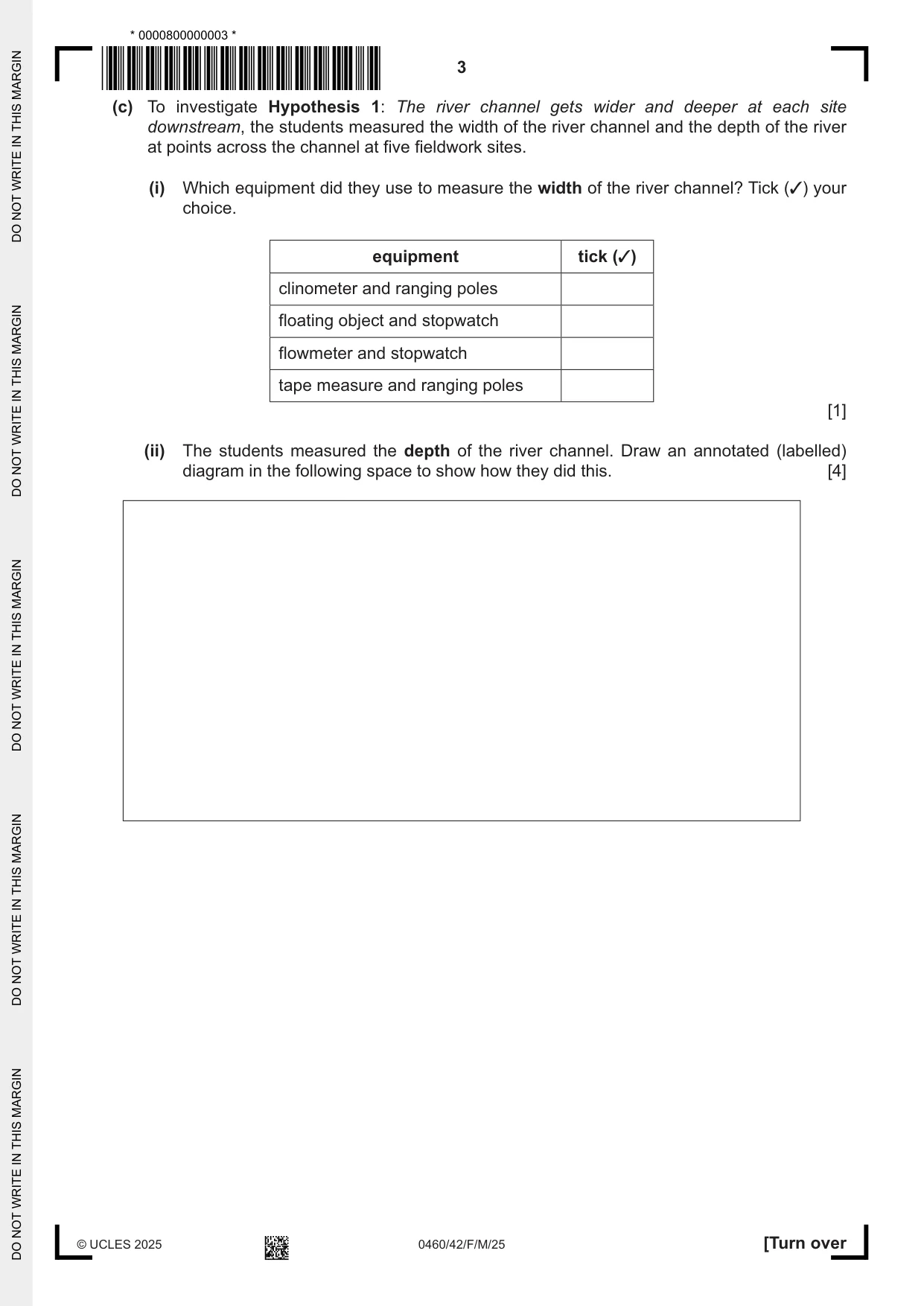 Cambridge IGCSE Geography 0460 2025 Feb/March Paper 4 · Variant 2 question paper, page 3 of 16