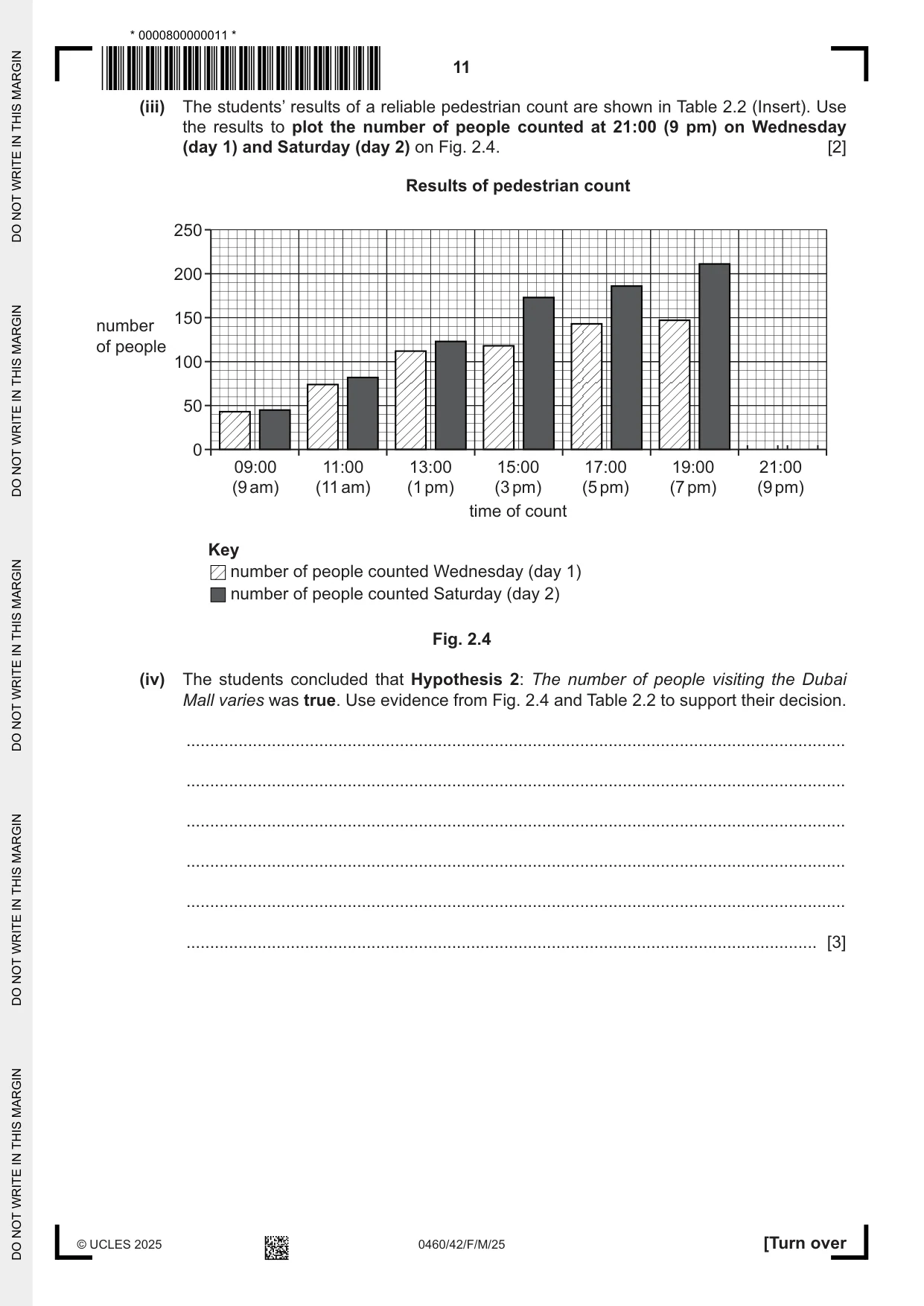 Cambridge IGCSE Geography 0460 2025 Feb/March Paper 4 · Variant 2 question paper, page 11 of 16