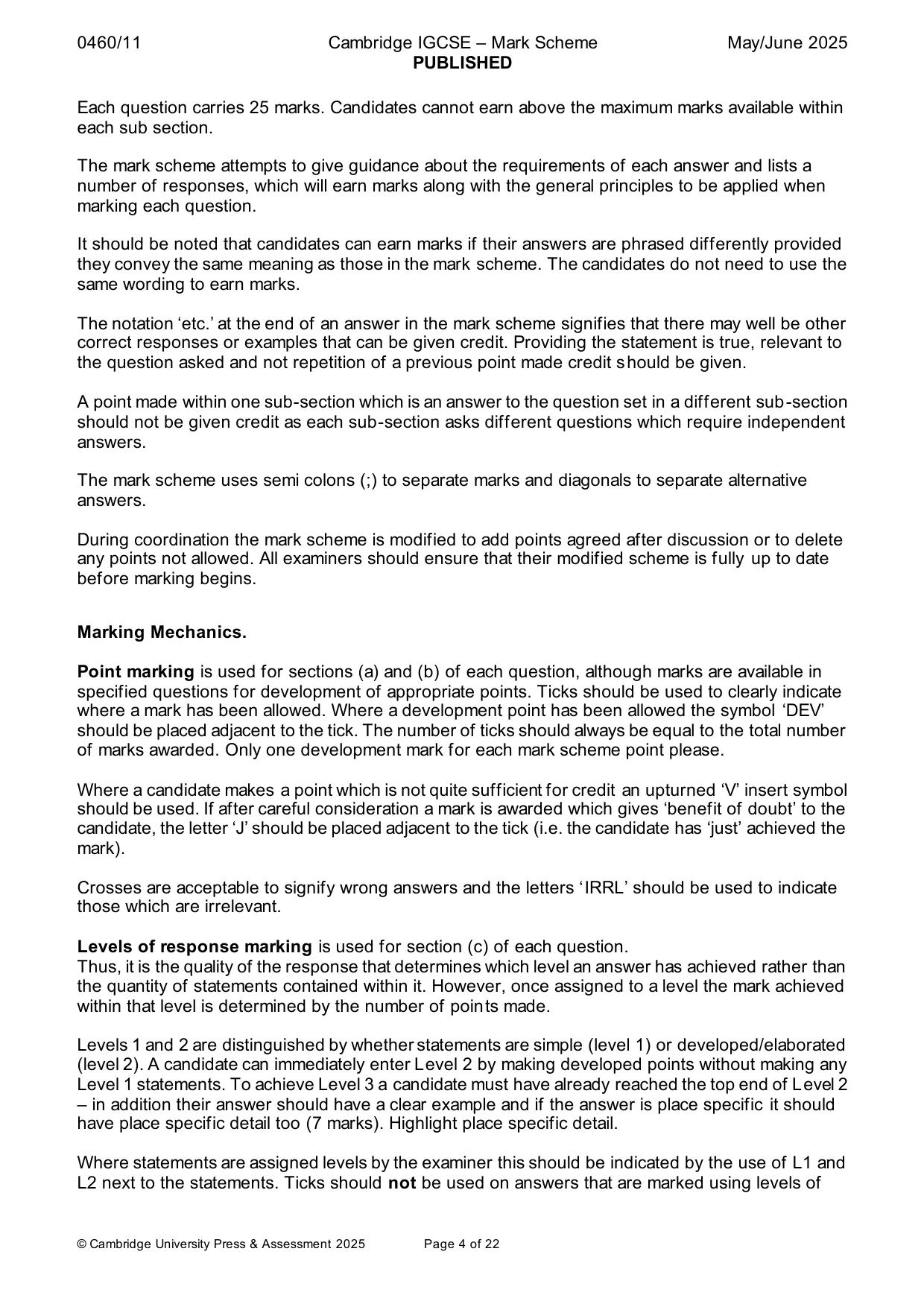 Mark scheme, page 4 of 22