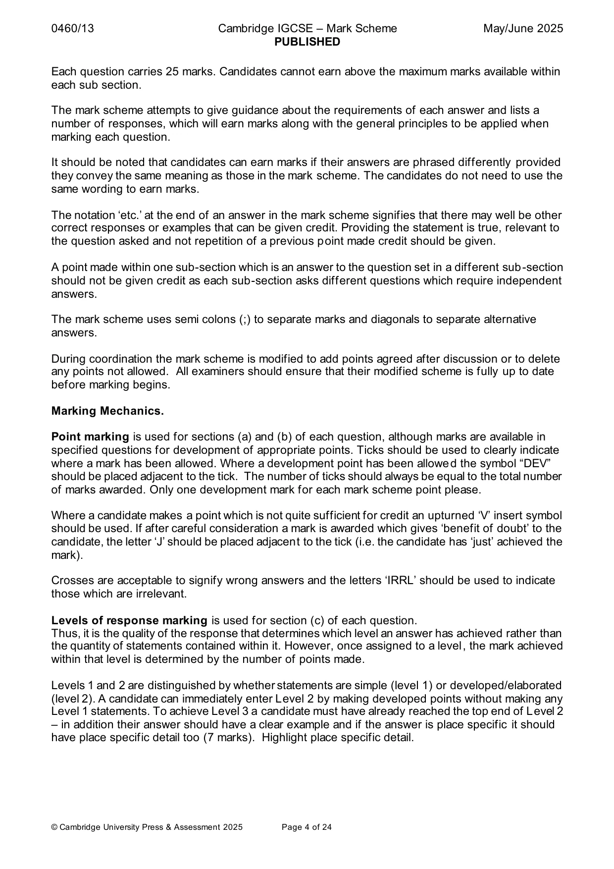 Mark scheme, page 4 of 24