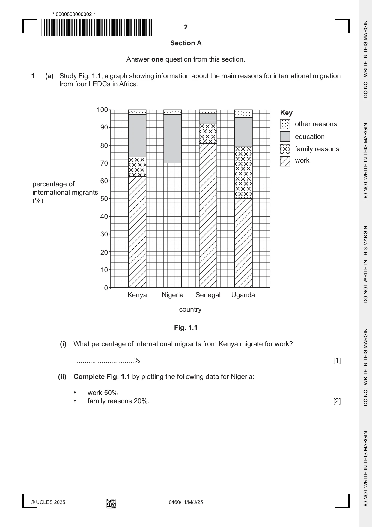 Cambridge IGCSE Geography 0460 2025 May/June Paper 1 · Variant 1 question paper, page 2 of 28