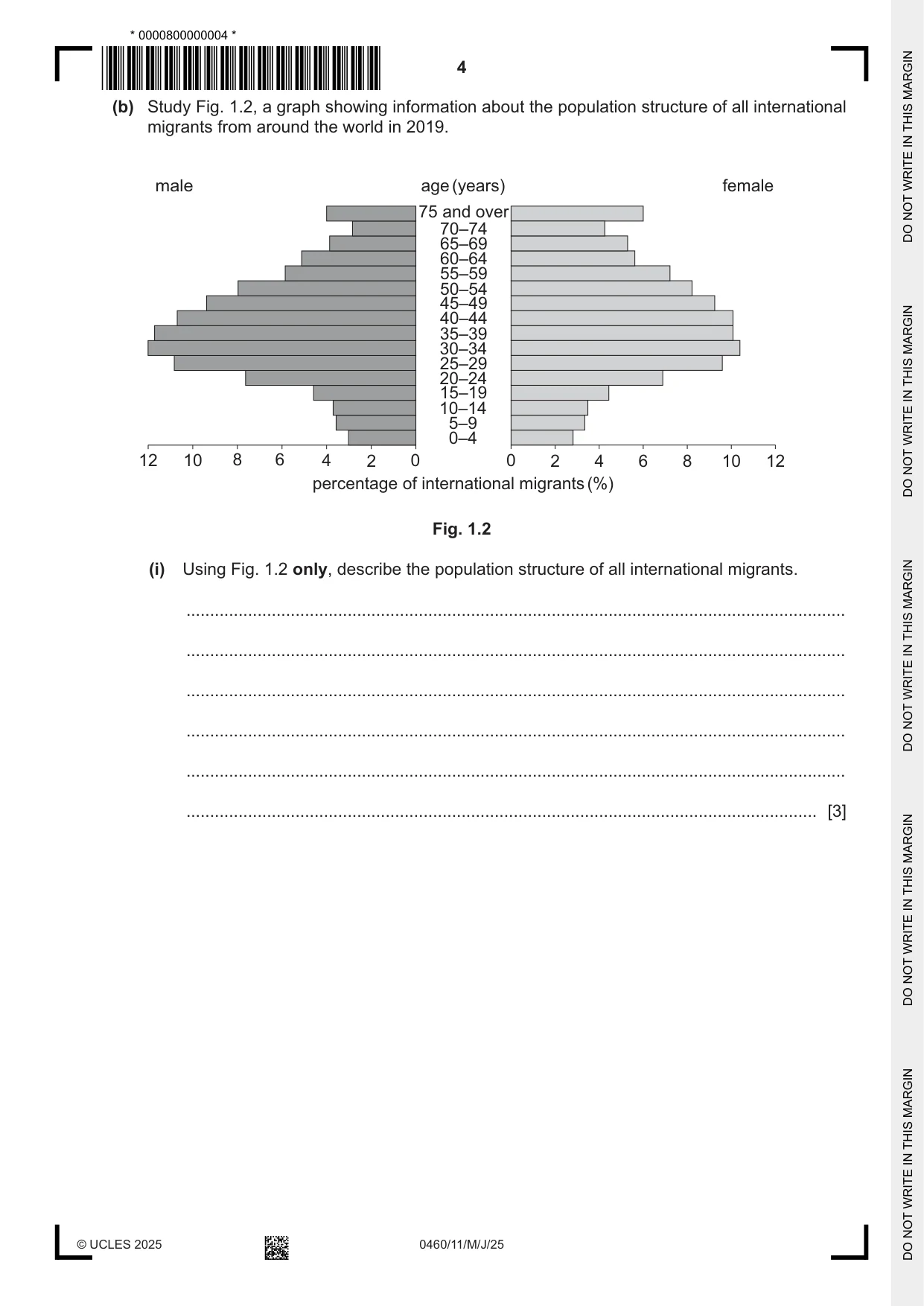 Cambridge IGCSE Geography 0460 2025 May/June Paper 1 · Variant 1 question paper, page 4 of 28