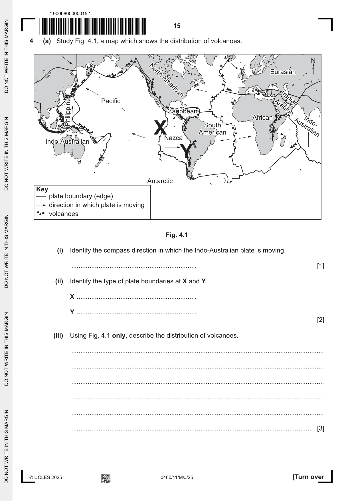Cambridge IGCSE Geography 0460 2025 May/June Paper 1 · Variant 1 question paper, page 15 of 28