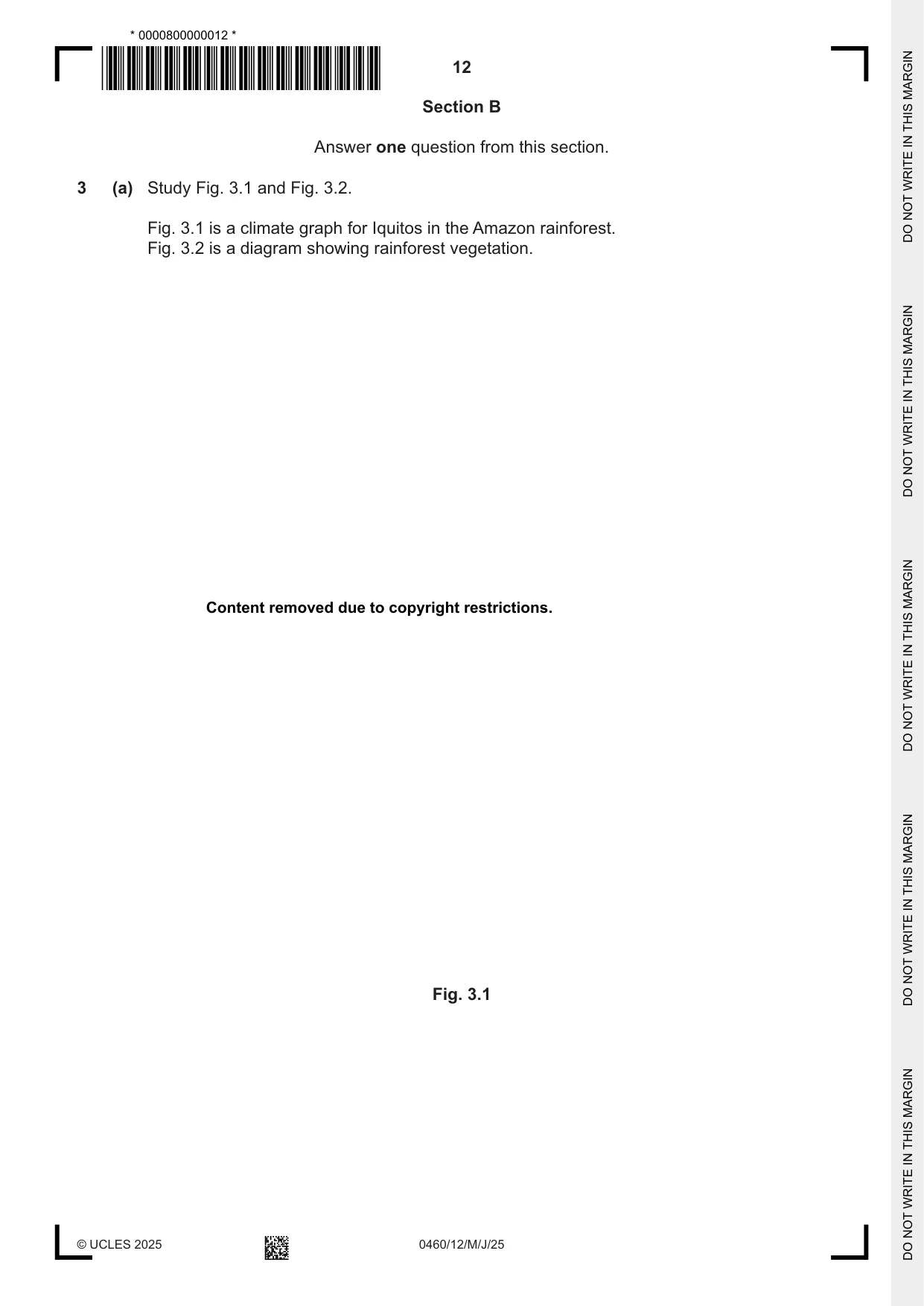 Cambridge IGCSE Geography 0460 2025 May/June Paper 1 · Variant 2 question paper, page 12 of 36