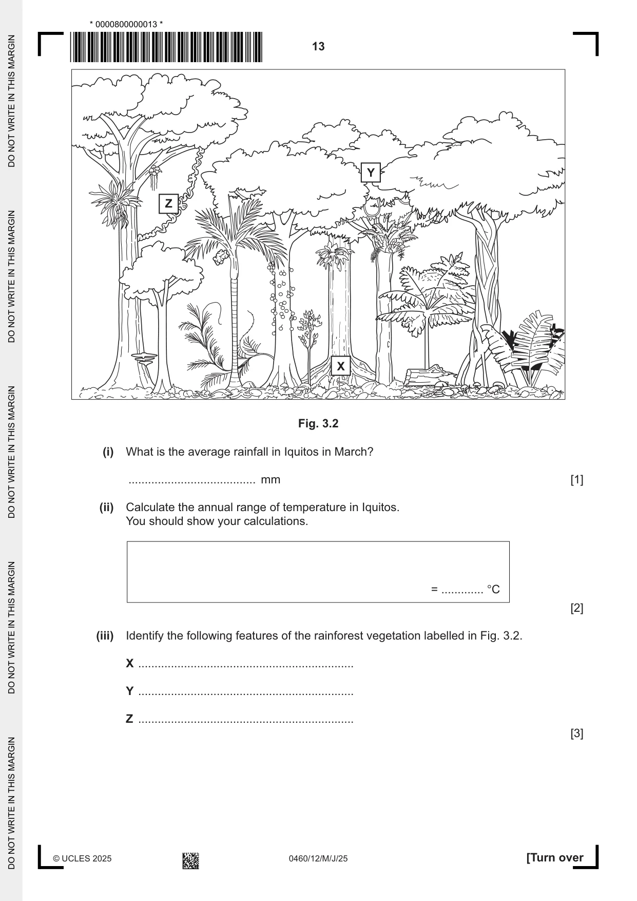 Cambridge IGCSE Geography 0460 2025 May/June Paper 1 · Variant 2 question paper, page 13 of 36