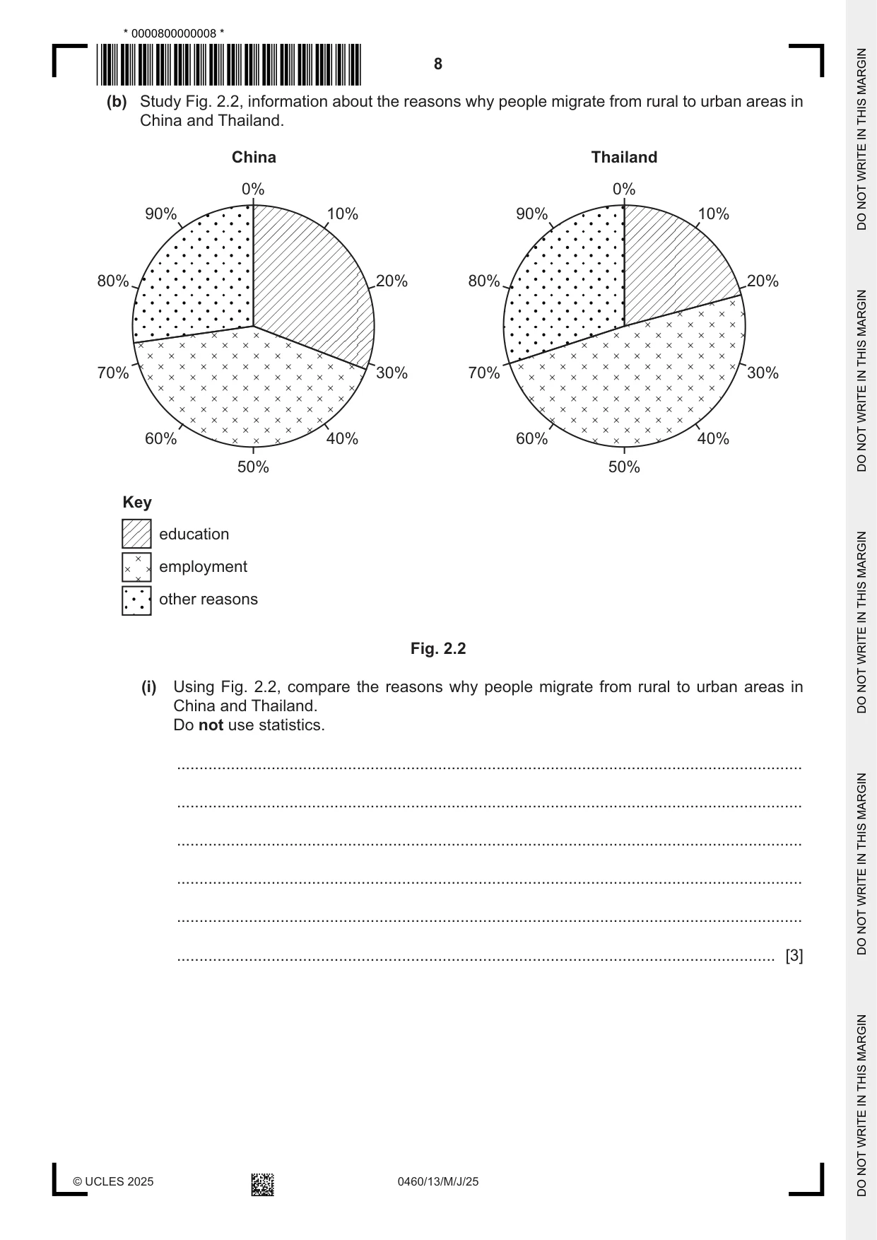 Cambridge IGCSE Geography 0460 2025 May/June Paper 1 · Variant 3 question paper, page 8 of 28