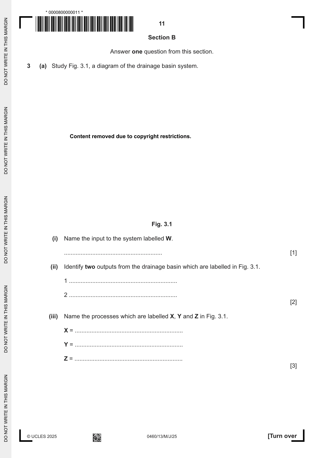 Cambridge IGCSE Geography 0460 2025 May/June Paper 1 · Variant 3 question paper, page 11 of 28