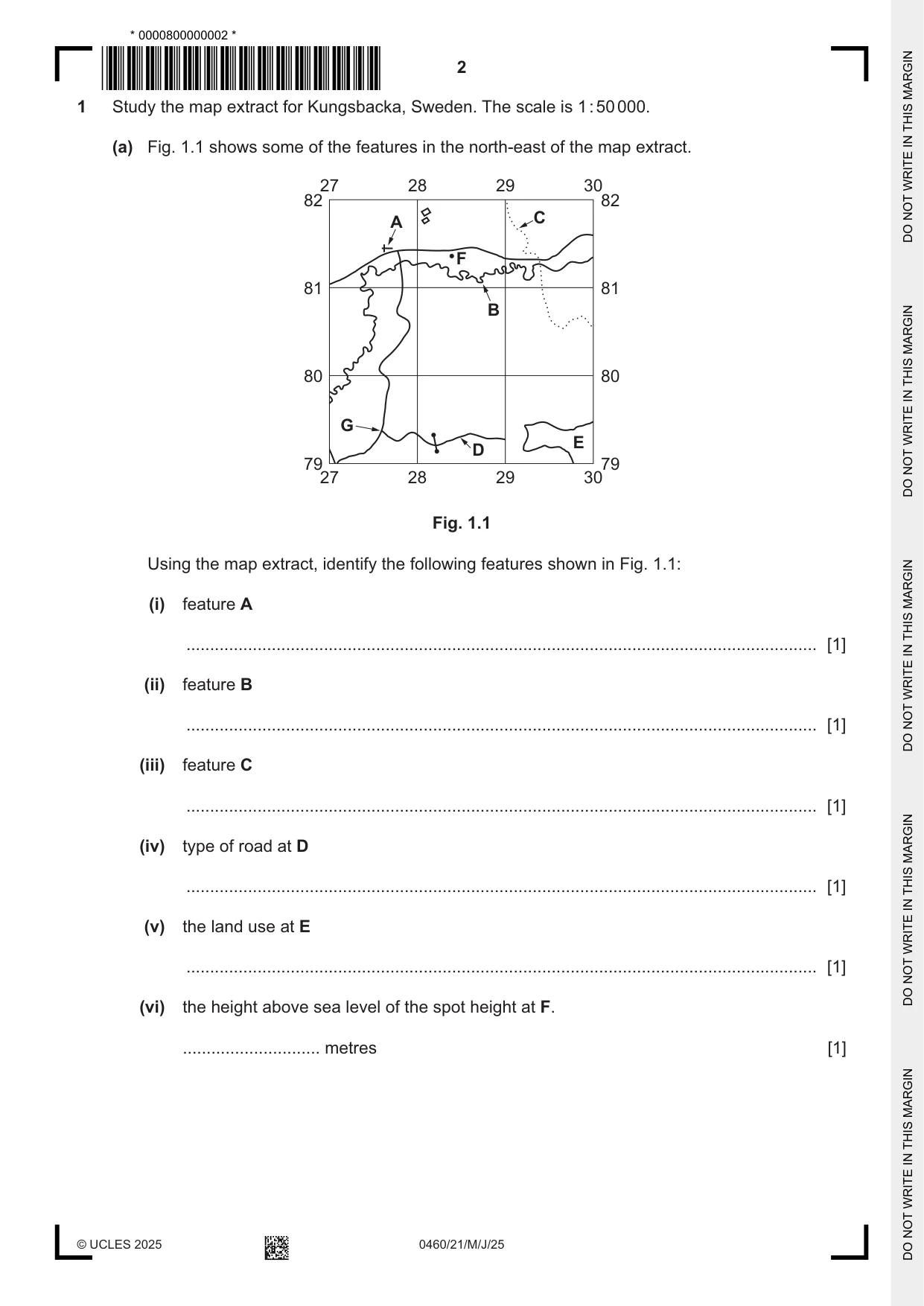 Cambridge IGCSE Geography 0460 2025 May/June Paper 2 · Variant 1 question paper, page 2 of 16
