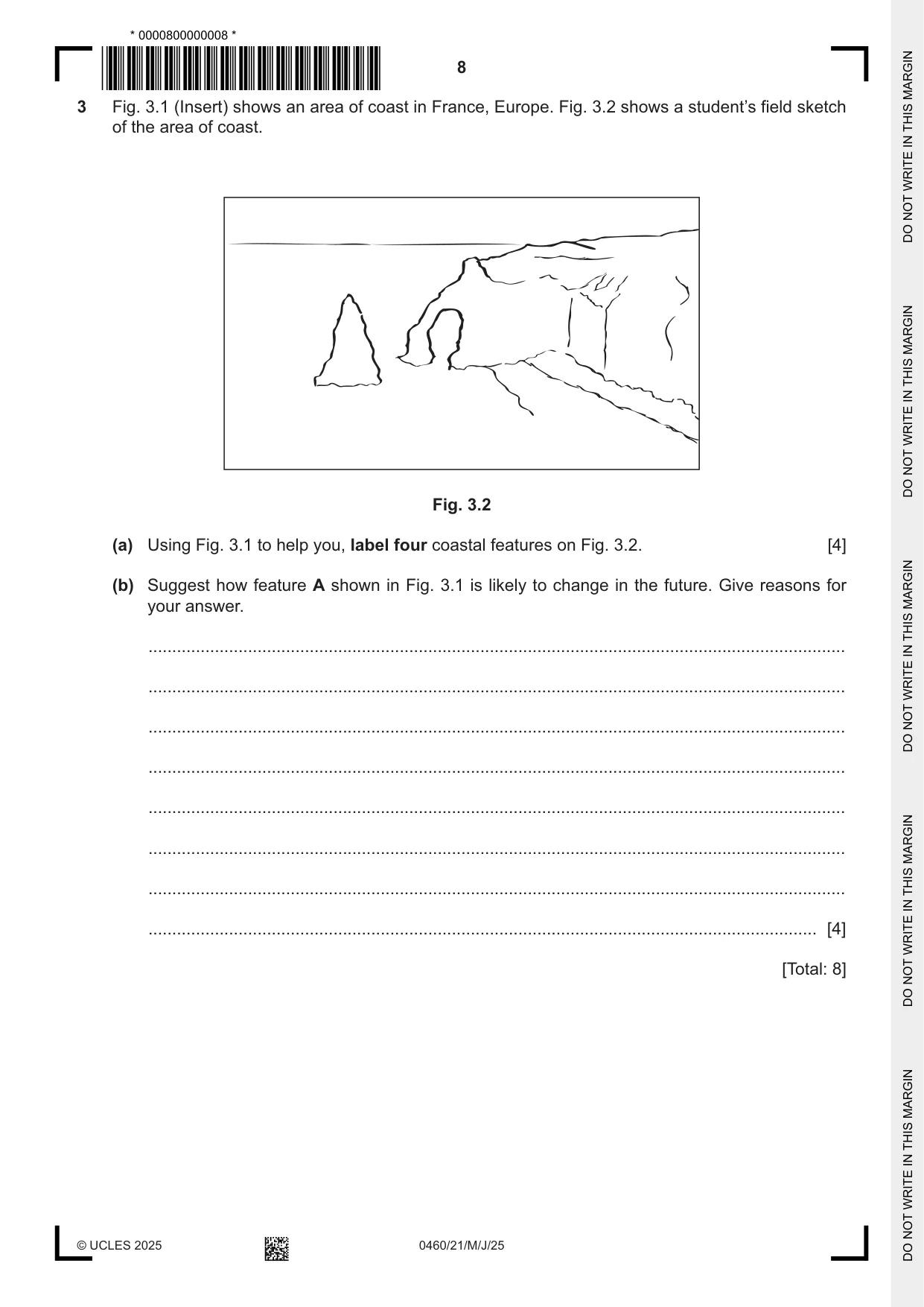 Cambridge IGCSE Geography 0460 2025 May/June Paper 2 · Variant 1 question paper, page 8 of 16