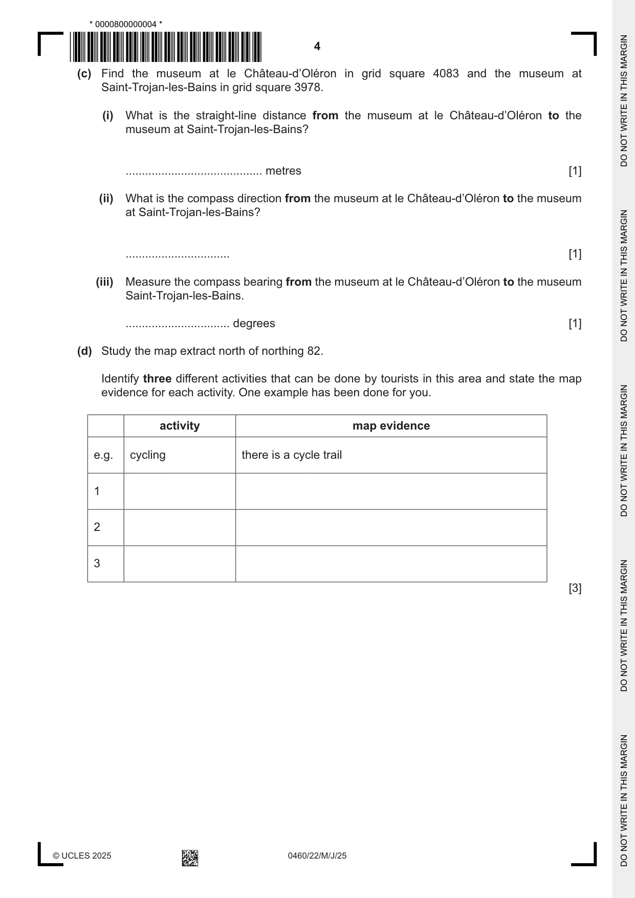 Cambridge IGCSE Geography 0460 2025 May/June Paper 2 · Variant 2 question paper, page 4 of 20