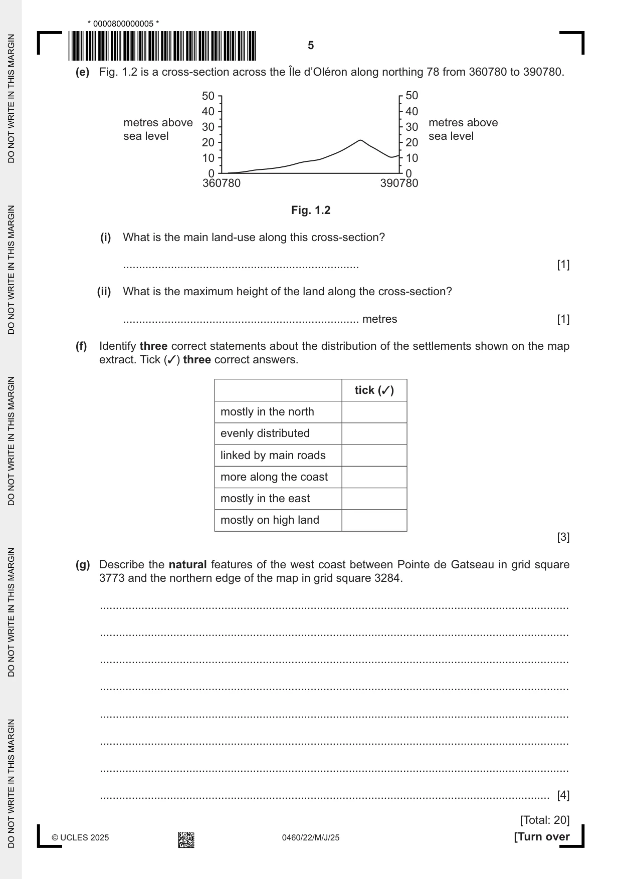 Cambridge IGCSE Geography 0460 2025 May/June Paper 2 · Variant 2 question paper, page 5 of 20
