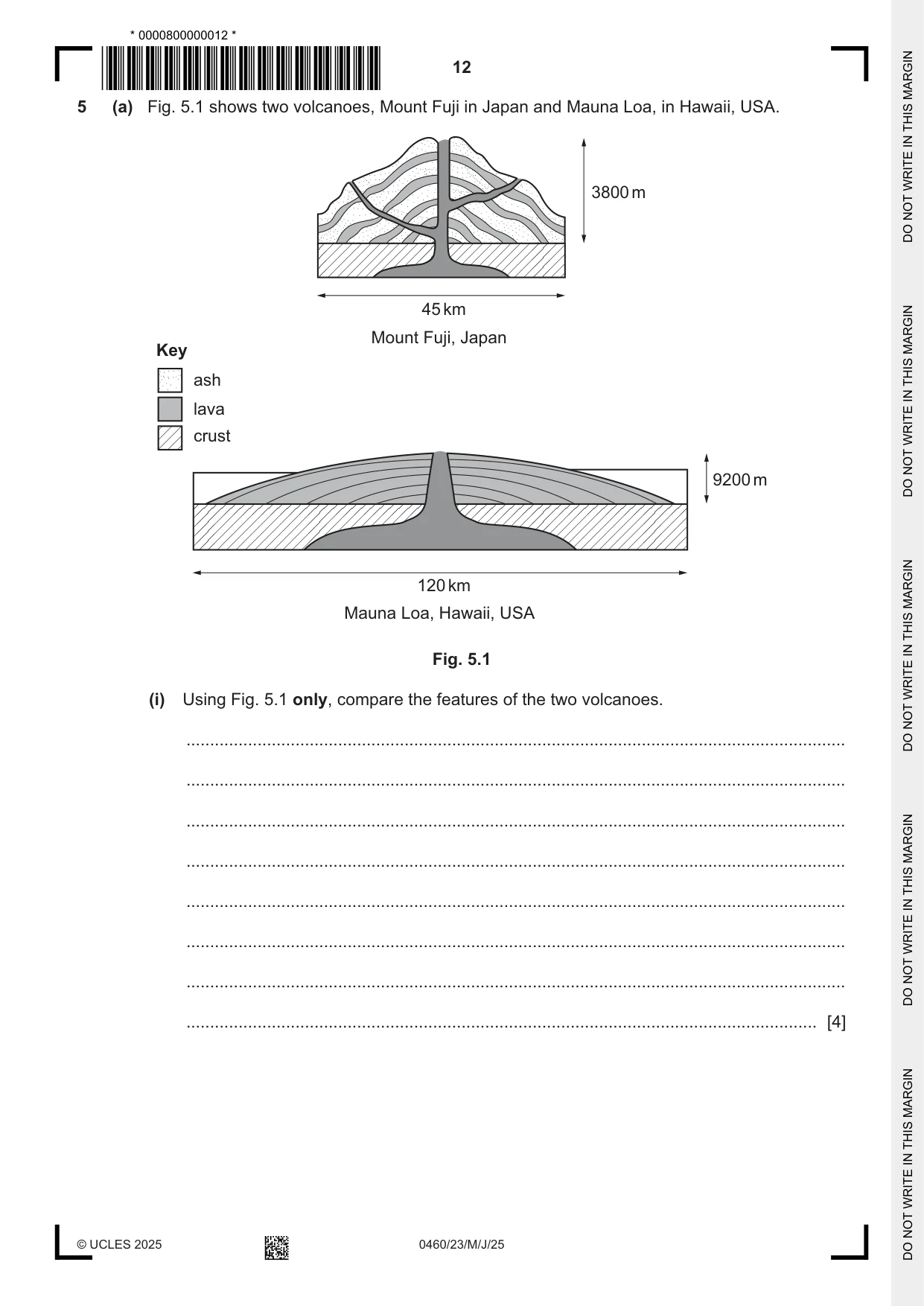 Cambridge IGCSE Geography 0460 2025 May/June Paper 2 · Variant 3 question paper, page 12 of 16