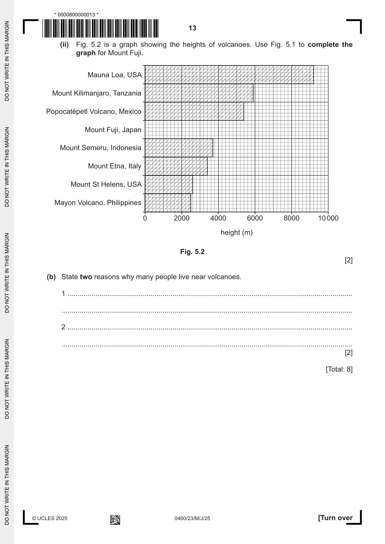 Cambridge IGCSE Geography 0460 2025 May/June Paper 2 · Variant 3 question paper, page 13 of 16