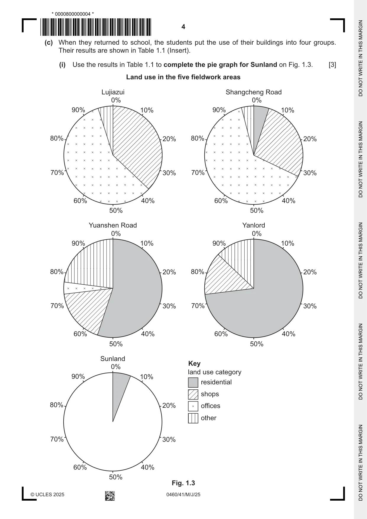 Cambridge IGCSE Geography 0460 2025 May/June Paper 4 · Variant 1 question paper, page 4 of 16
