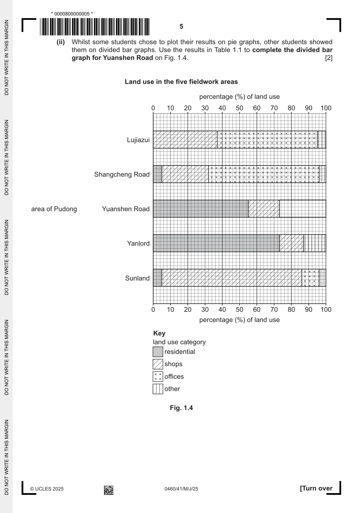 Cambridge IGCSE Geography 0460 2025 May/June Paper 4 · Variant 1 question paper, page 5 of 16