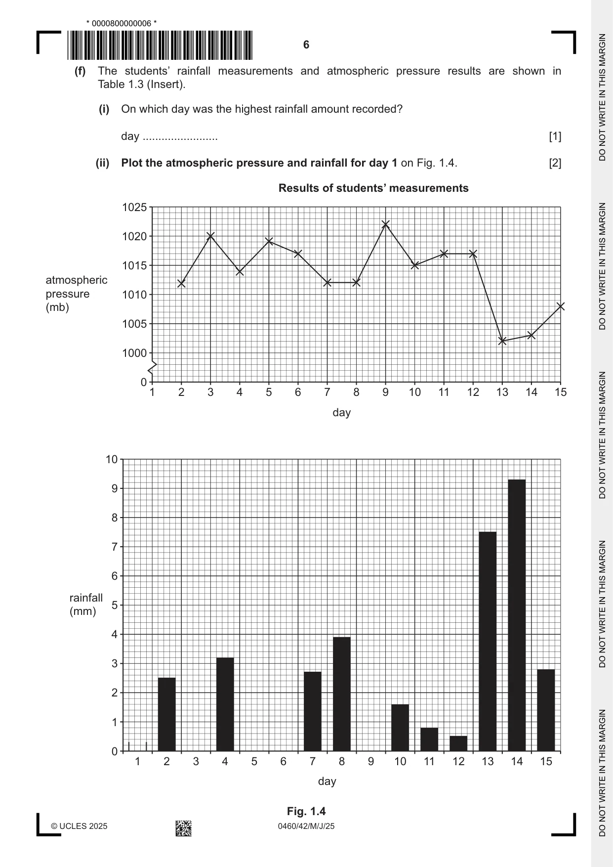 Cambridge IGCSE Geography 0460 2025 May/June Paper 4 · Variant 2 question paper, page 6 of 16