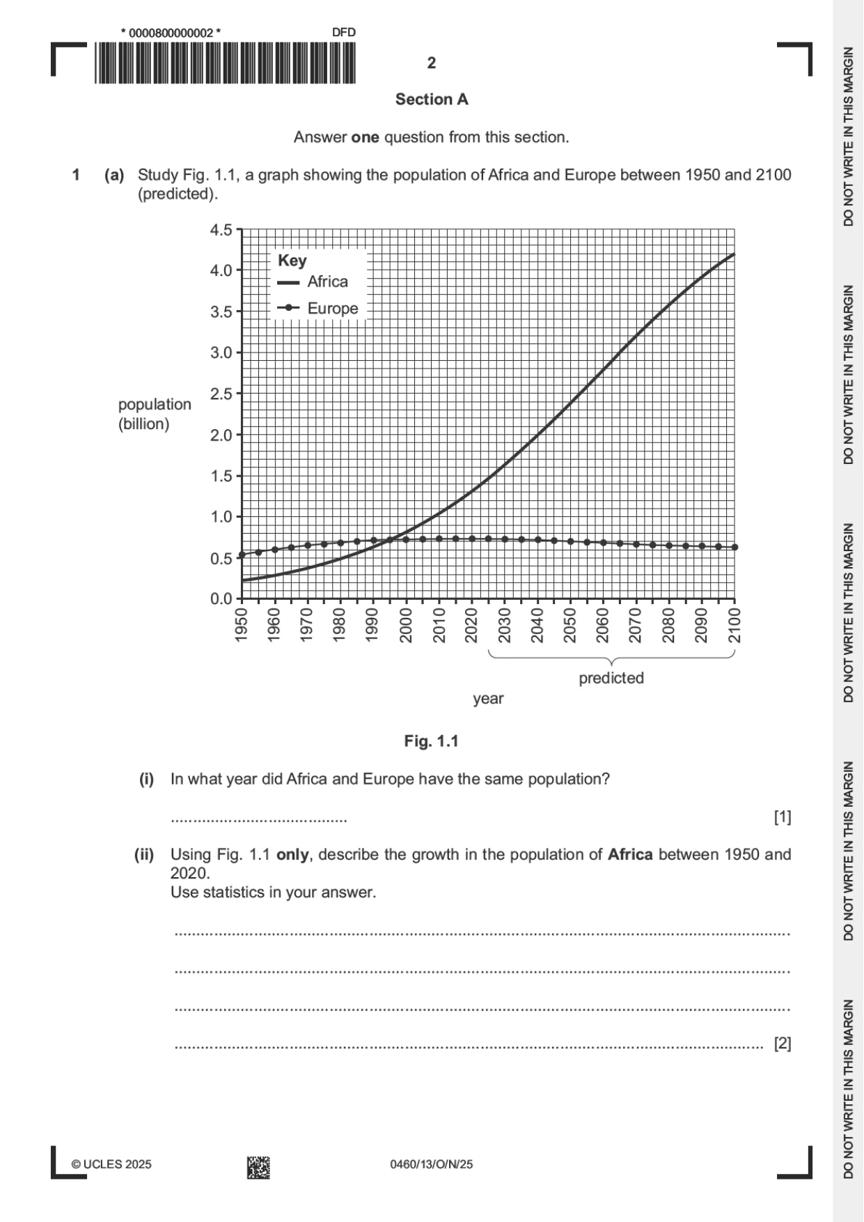 Cambridge IGCSE Geography 0460 2025 Oct/Nov Paper 1 · Variant 3 question paper, page 2 of 32