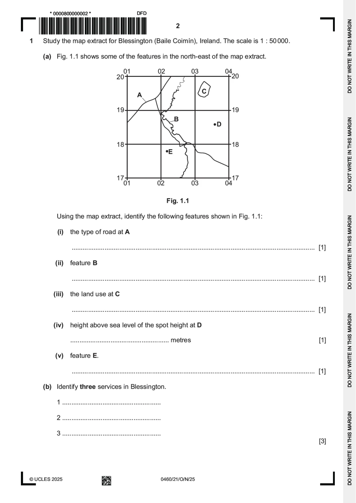 Cambridge IGCSE Geography 0460 2025 Oct/Nov Paper 2 · Variant 1 question paper, page 2 of 20