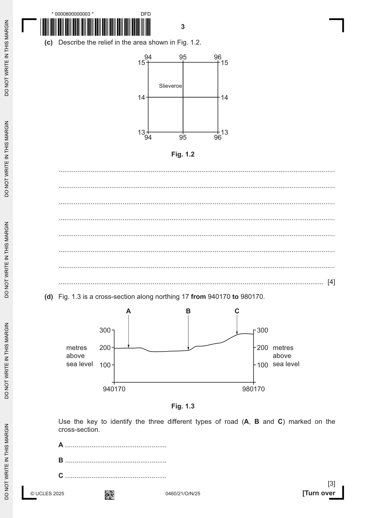 Cambridge IGCSE Geography 0460 2025 Oct/Nov Paper 2 · Variant 1 question paper, page 3 of 20