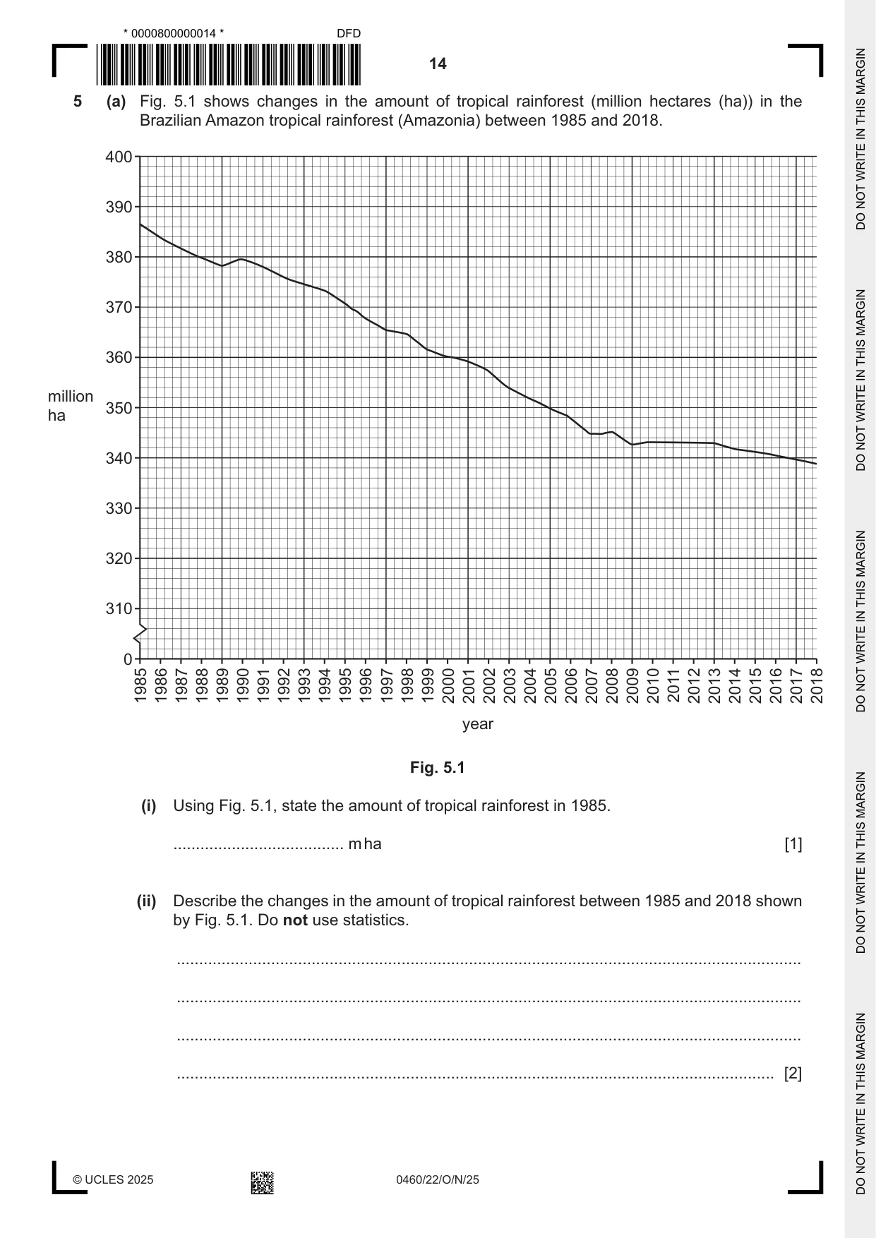 Cambridge IGCSE Geography 0460 2025 Oct/Nov Paper 2 · Variant 2 question paper, page 14 of 20