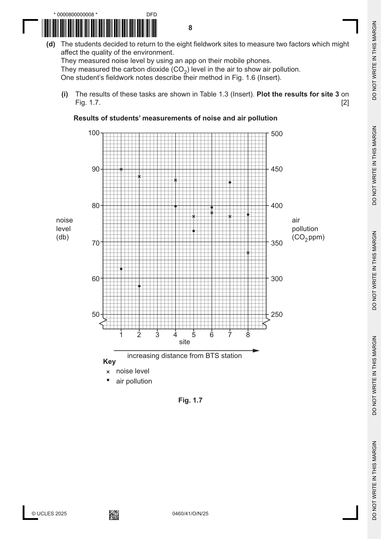 Cambridge IGCSE Geography 0460 2025 Oct/Nov Paper 4 · Variant 1 question paper, page 8 of 20