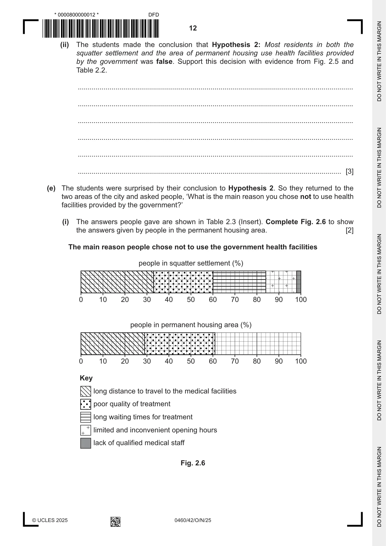 Cambridge IGCSE Geography 0460 2025 Oct/Nov Paper 4 · Variant 2 question paper, page 12 of 16