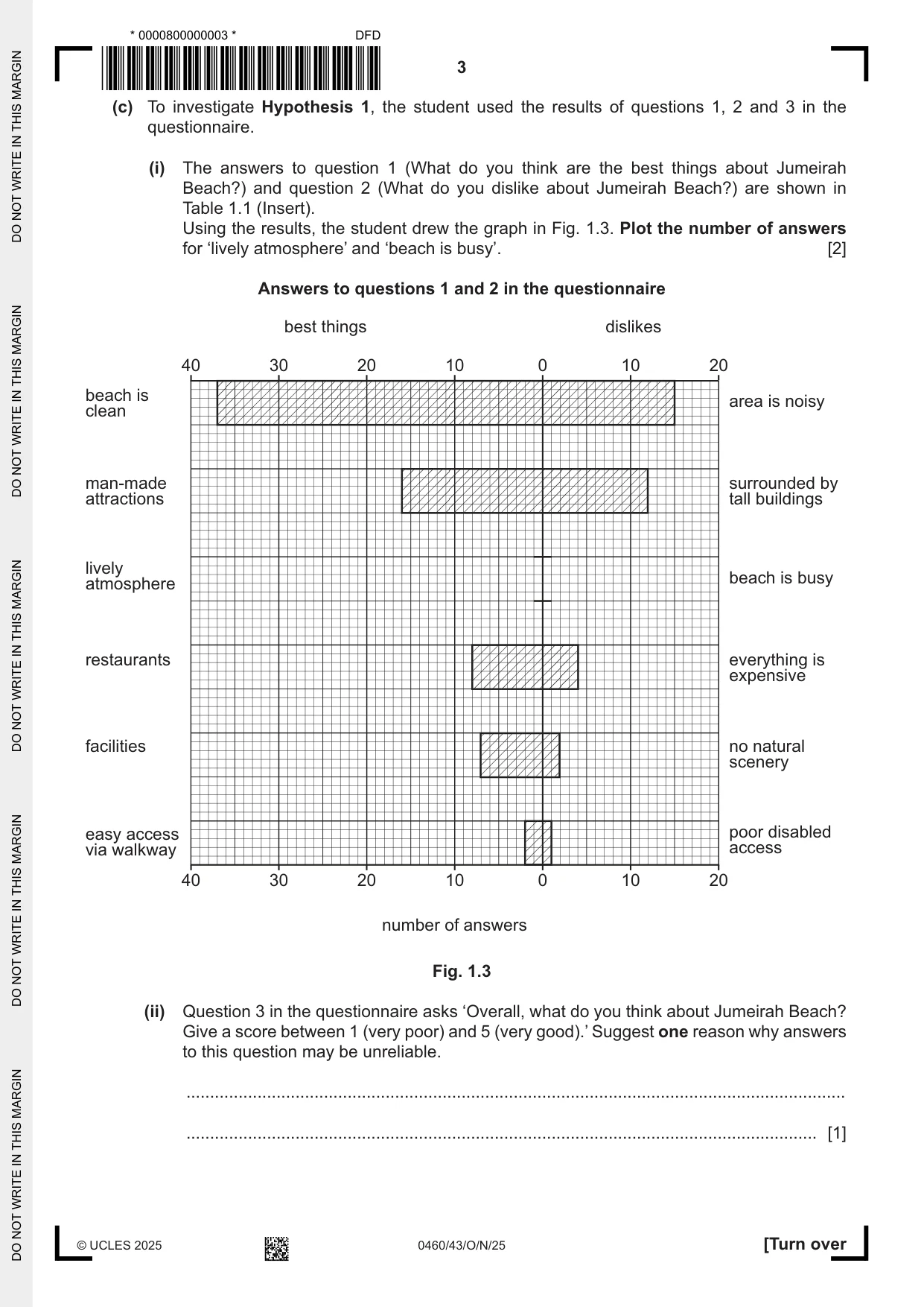 Cambridge IGCSE Geography 0460 2025 Oct/Nov Paper 4 · Variant 3 question paper, page 3 of 16