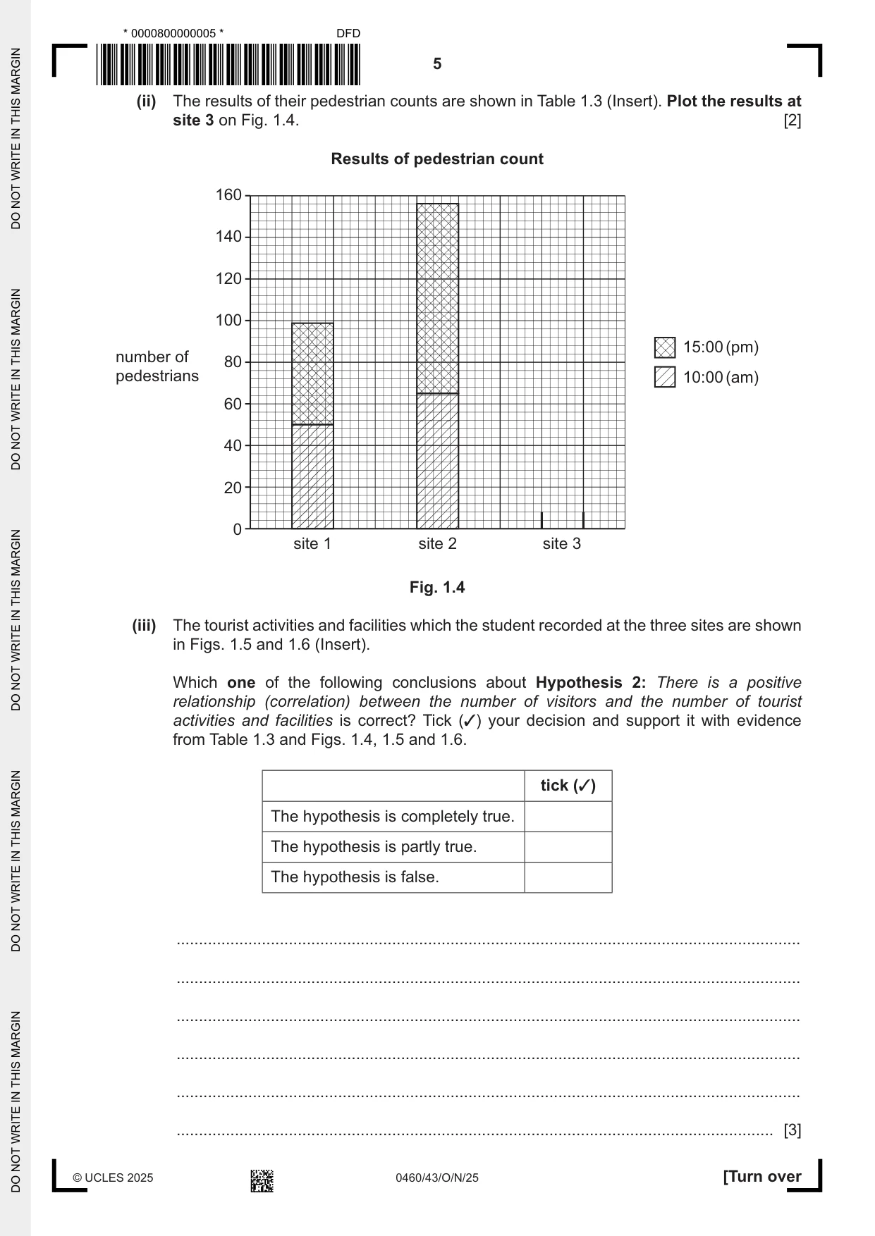 Cambridge IGCSE Geography 0460 2025 Oct/Nov Paper 4 · Variant 3 question paper, page 5 of 16