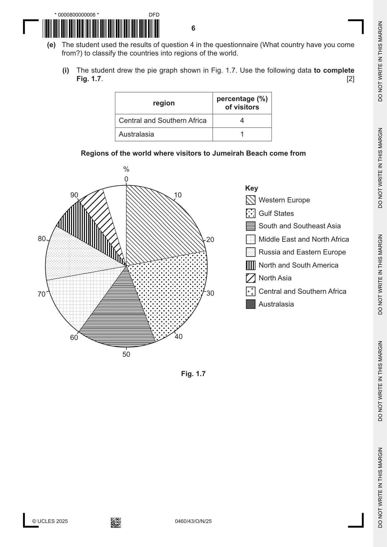 Cambridge IGCSE Geography 0460 2025 Oct/Nov Paper 4 · Variant 3 question paper, page 6 of 16