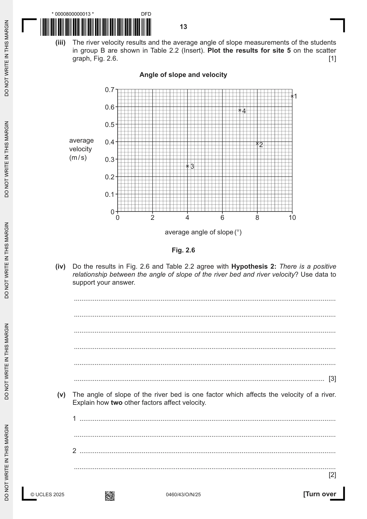 Cambridge IGCSE Geography 0460 2025 Oct/Nov Paper 4 · Variant 3 question paper, page 13 of 16