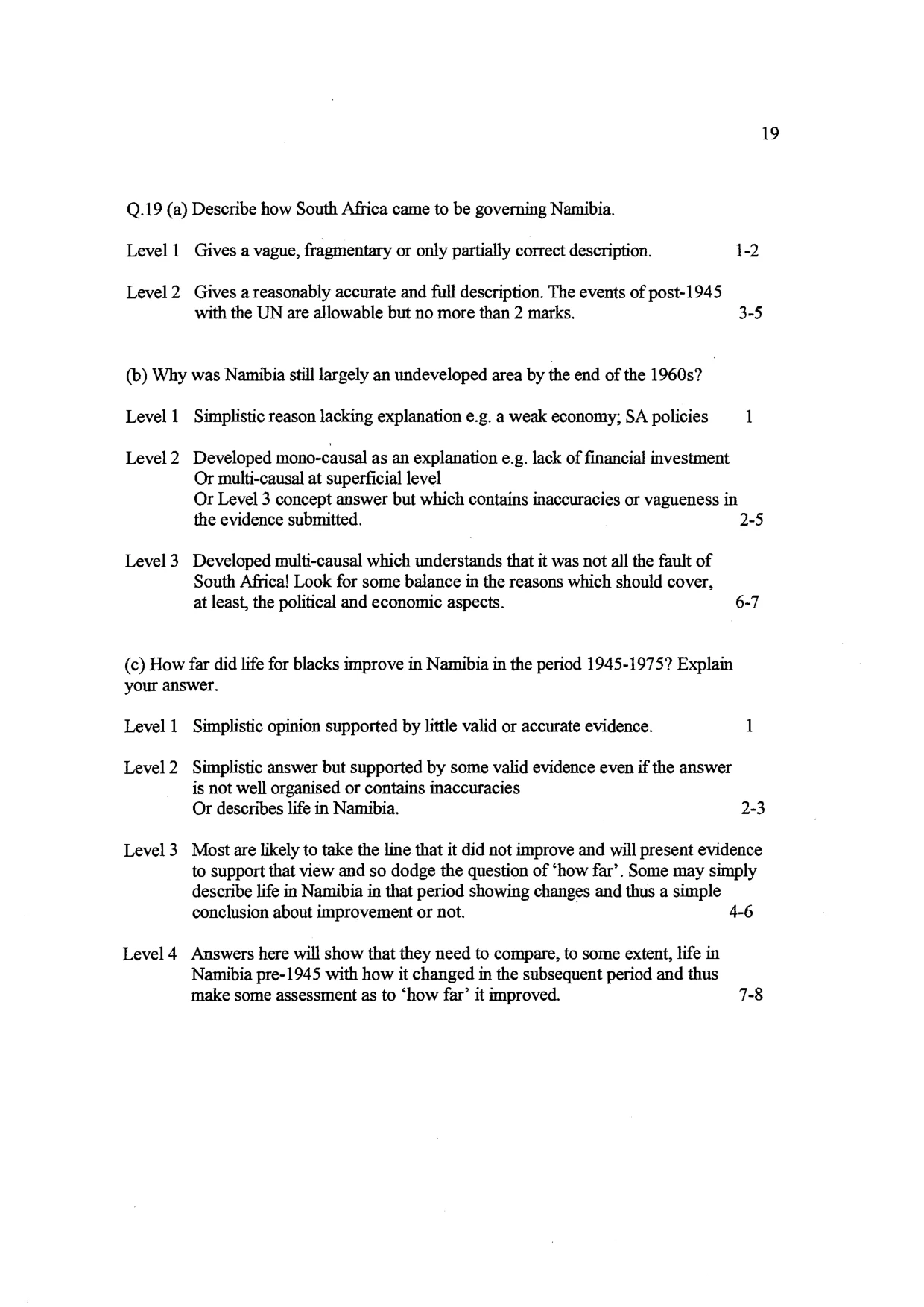 Mark scheme, page 20 of 26