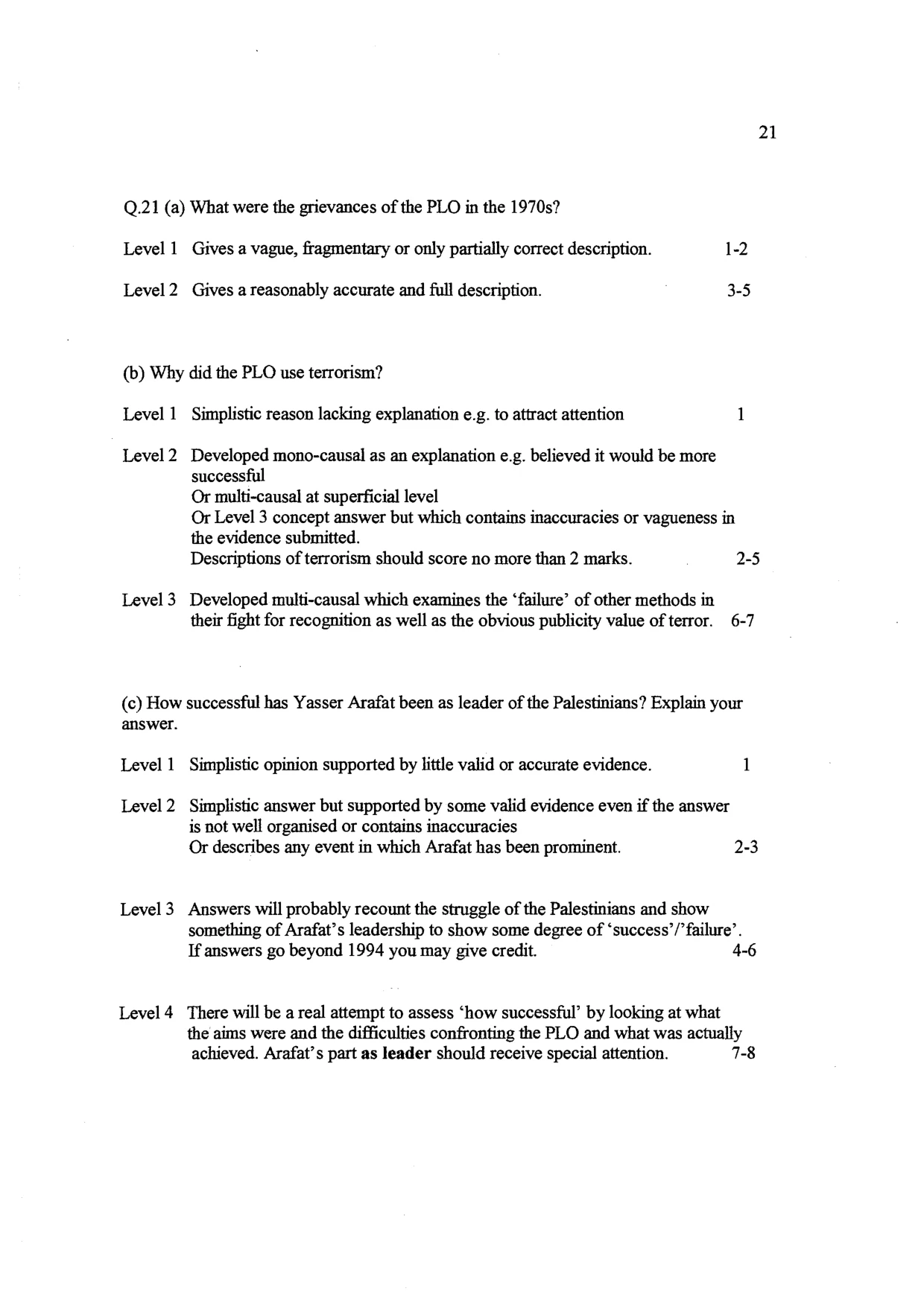 Mark scheme, page 22 of 26