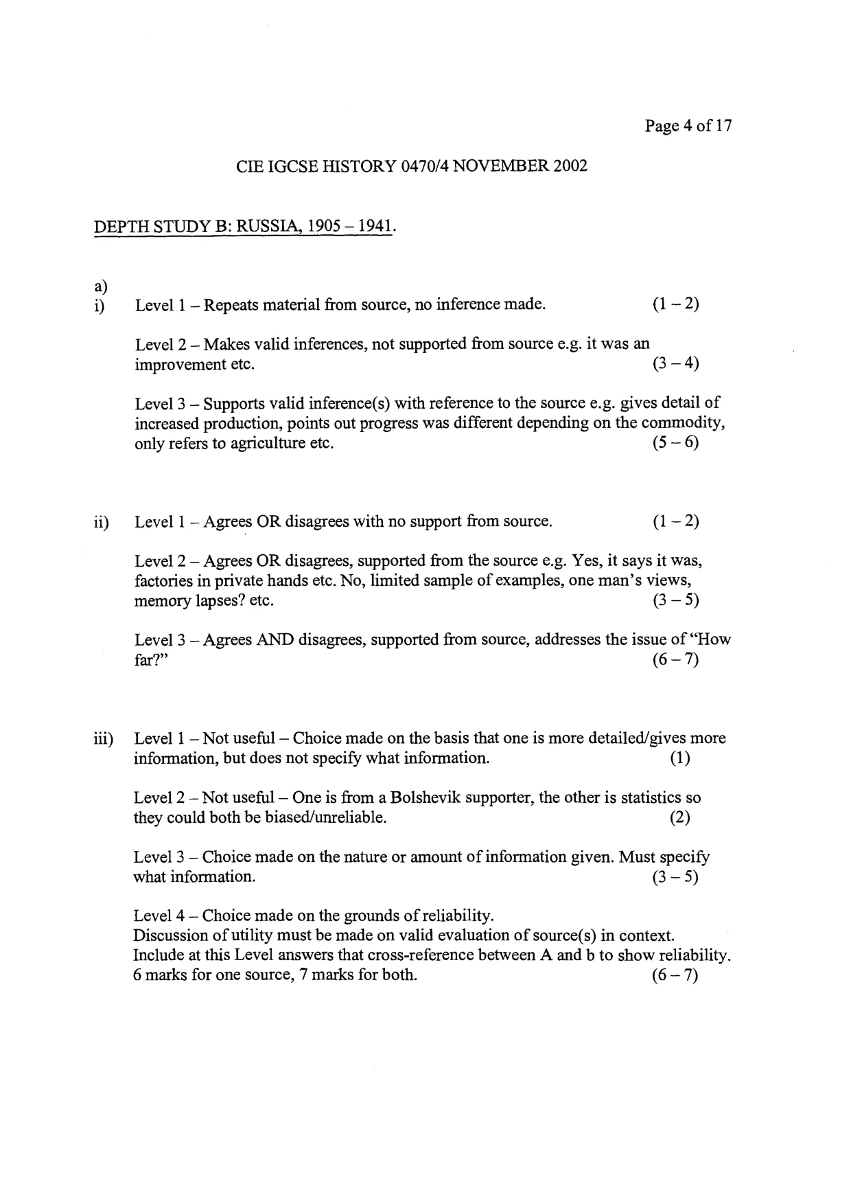 Mark scheme, page 3 of 16