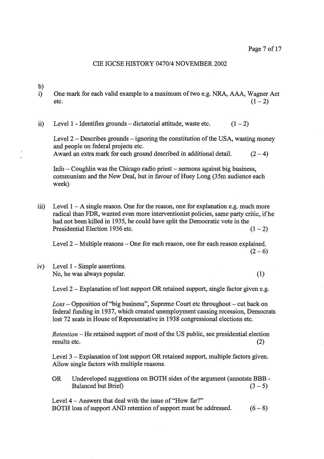 Mark scheme, page 6 of 16
