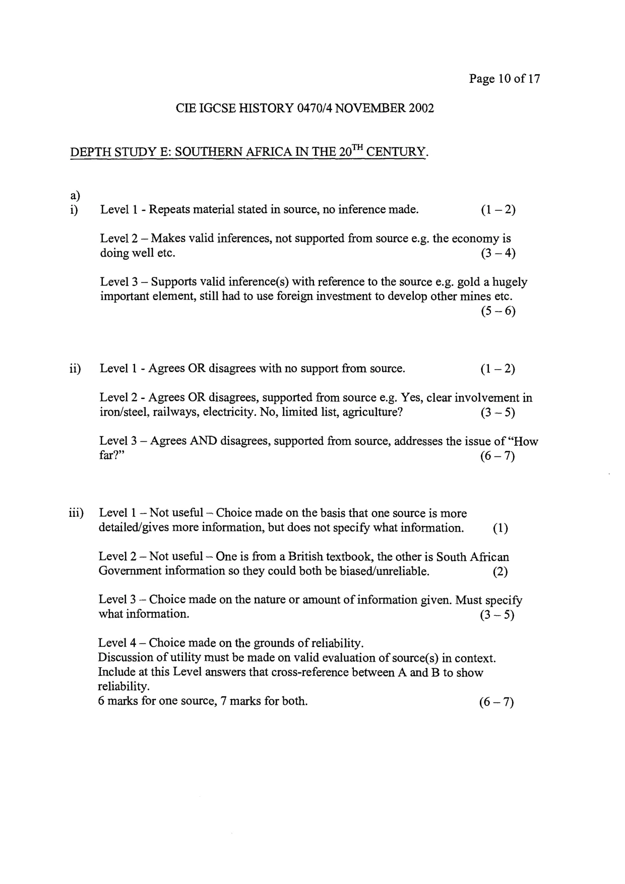 Mark scheme, page 9 of 16