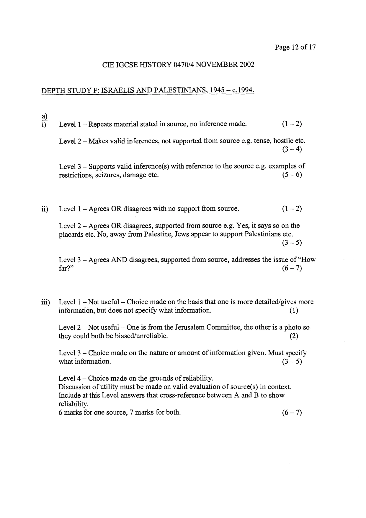 Mark scheme, page 11 of 16