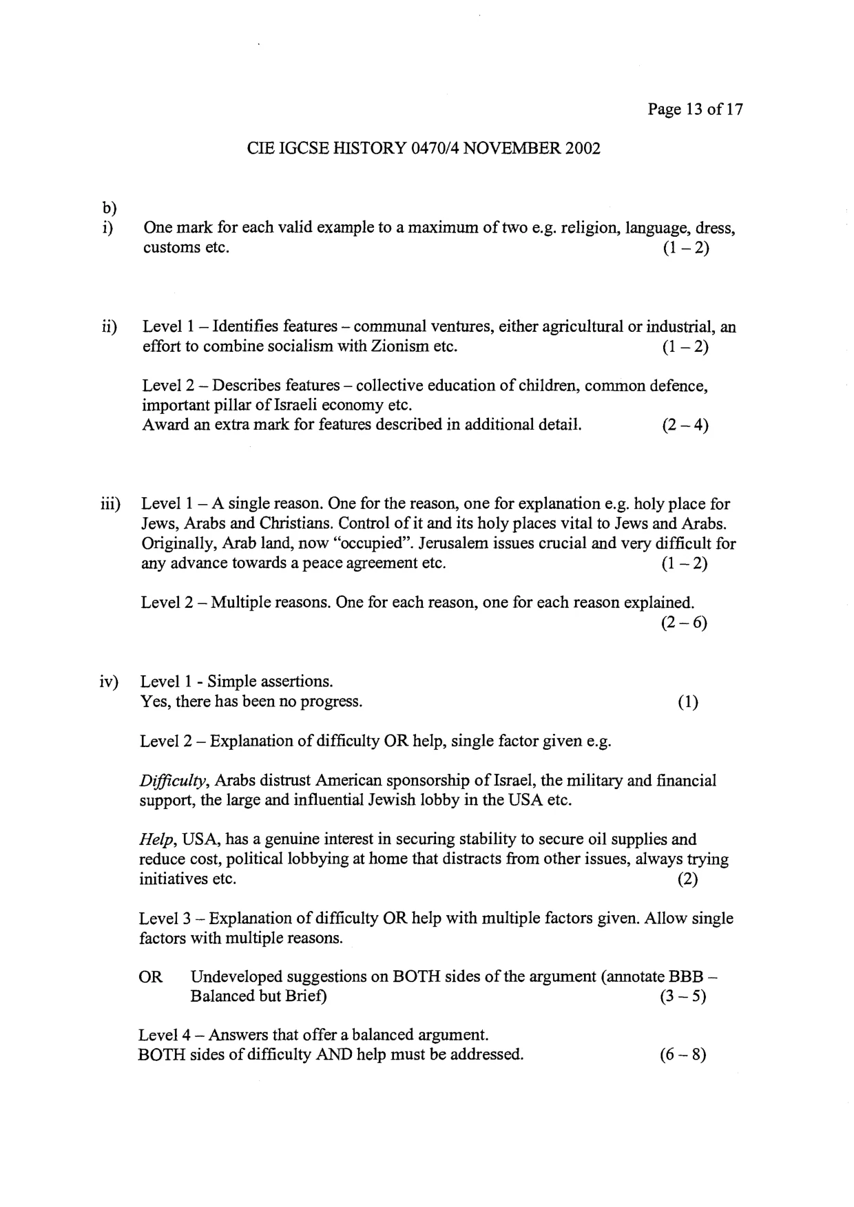 Mark scheme, page 12 of 16