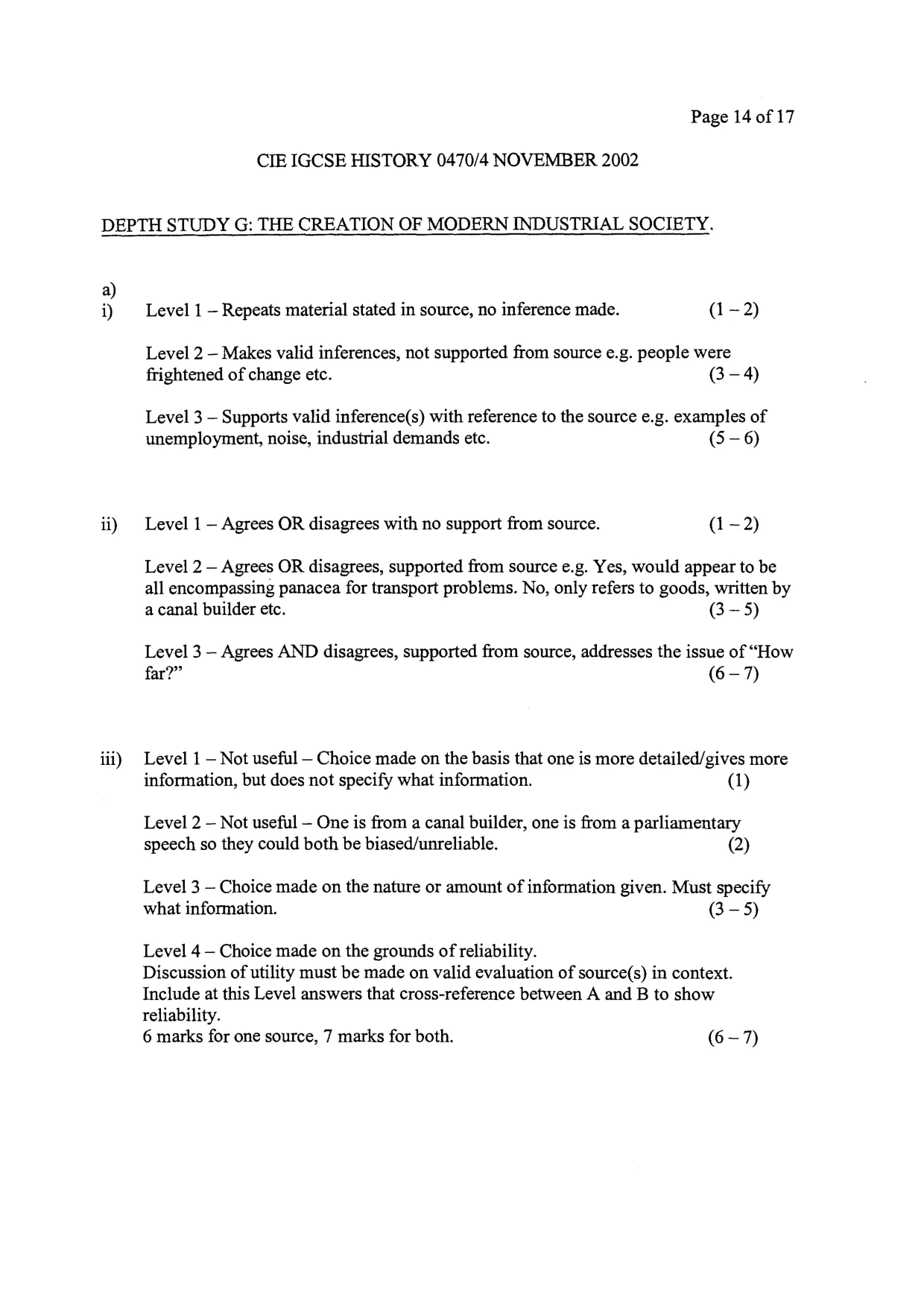 Mark scheme, page 13 of 16