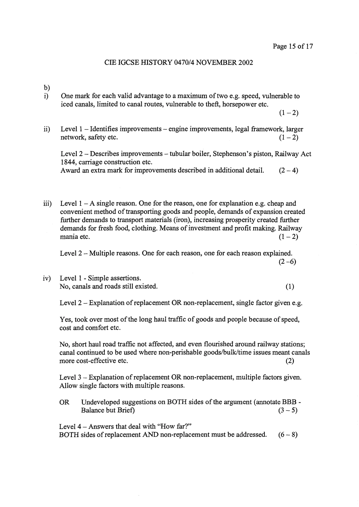 Mark scheme, page 14 of 16
