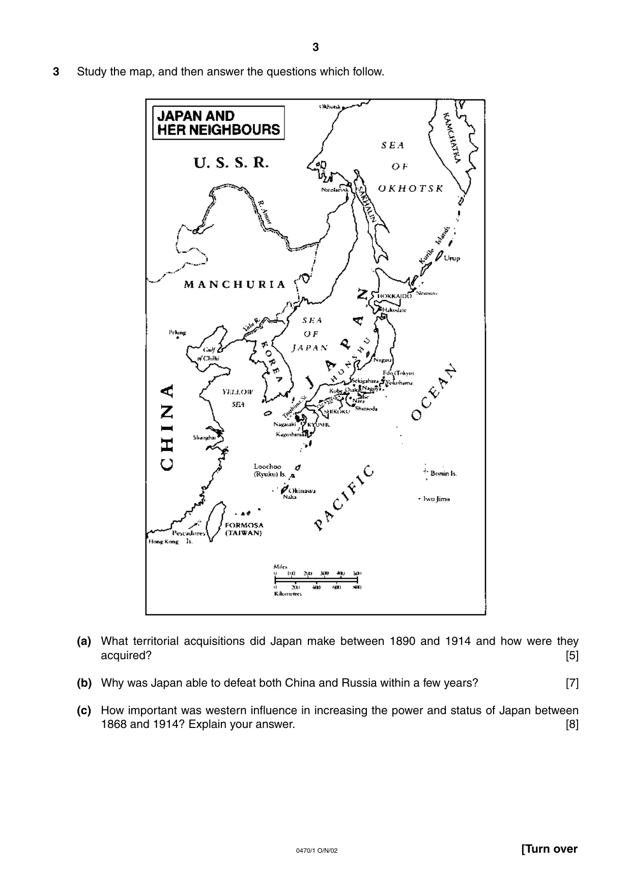 Cambridge IGCSE History 0470 2002 Oct/Nov Paper 1 · Variant 1 question paper, page 3 of 20