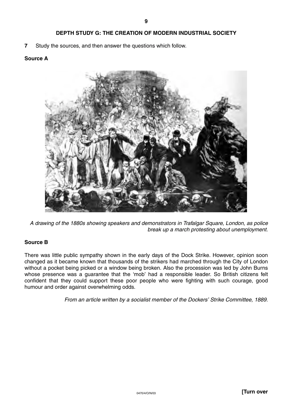 Cambridge IGCSE History 0470 2003 Oct/Nov Paper 4 · Variant 1 question paper, page 9 of 12