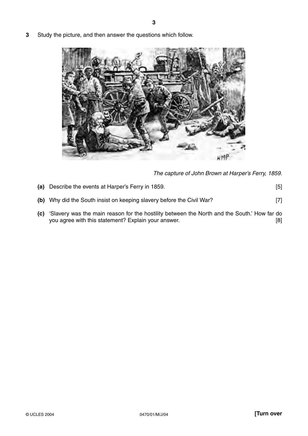 Cambridge IGCSE History 0470 2004 May/June Paper 1 · Variant 1 question paper, page 3 of 20