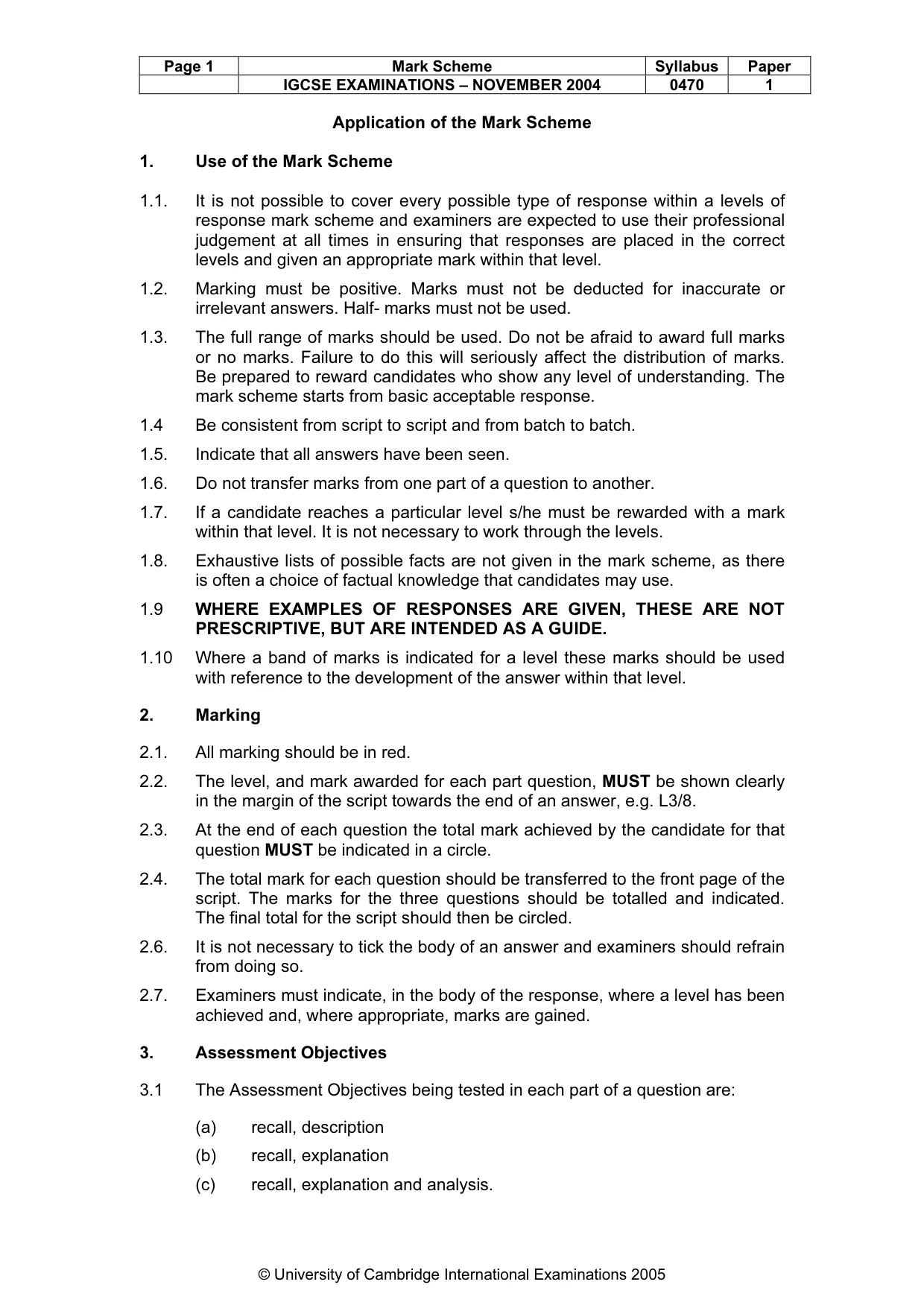 Mark scheme, page 4 of 54