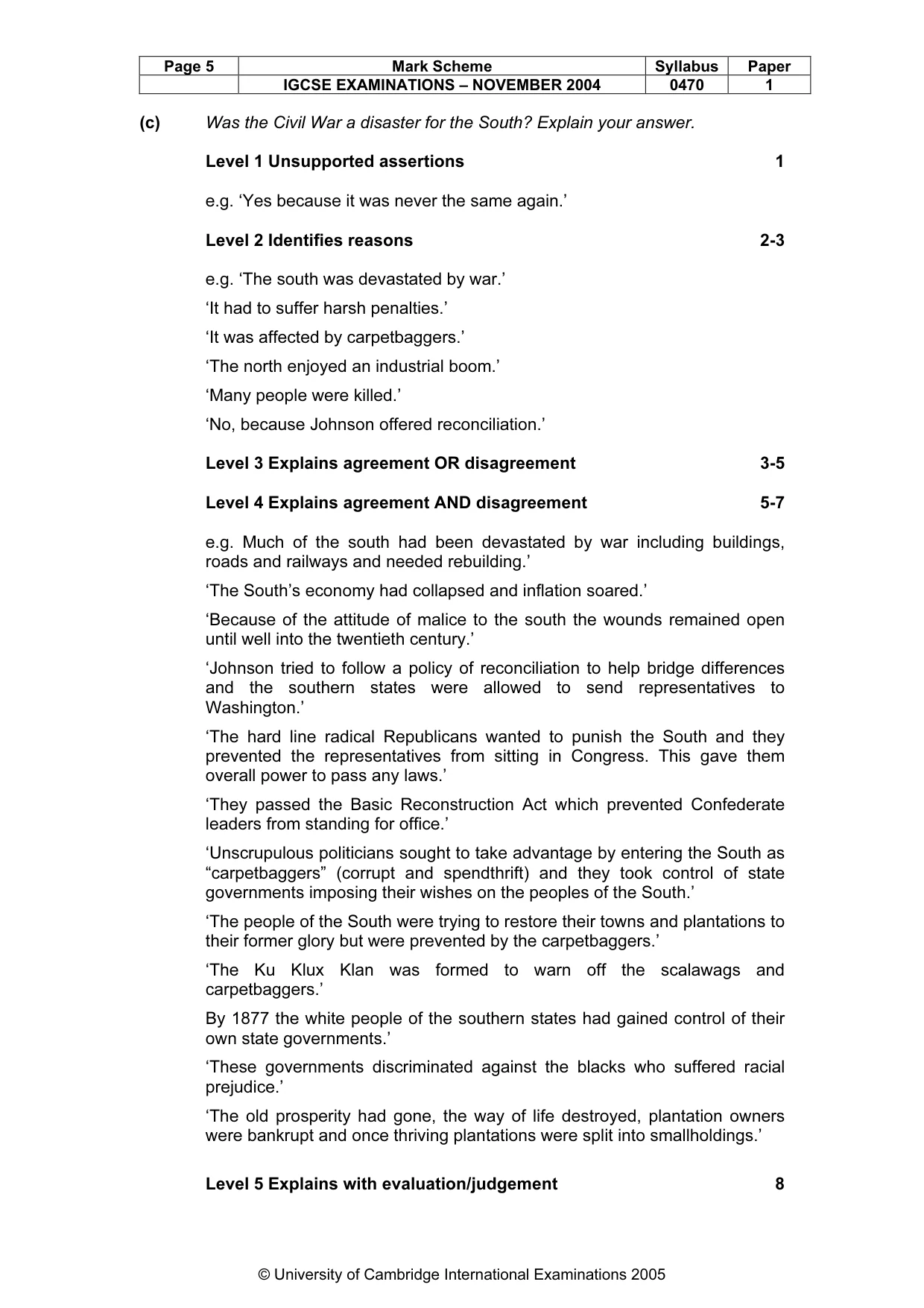 Mark scheme, page 8 of 54