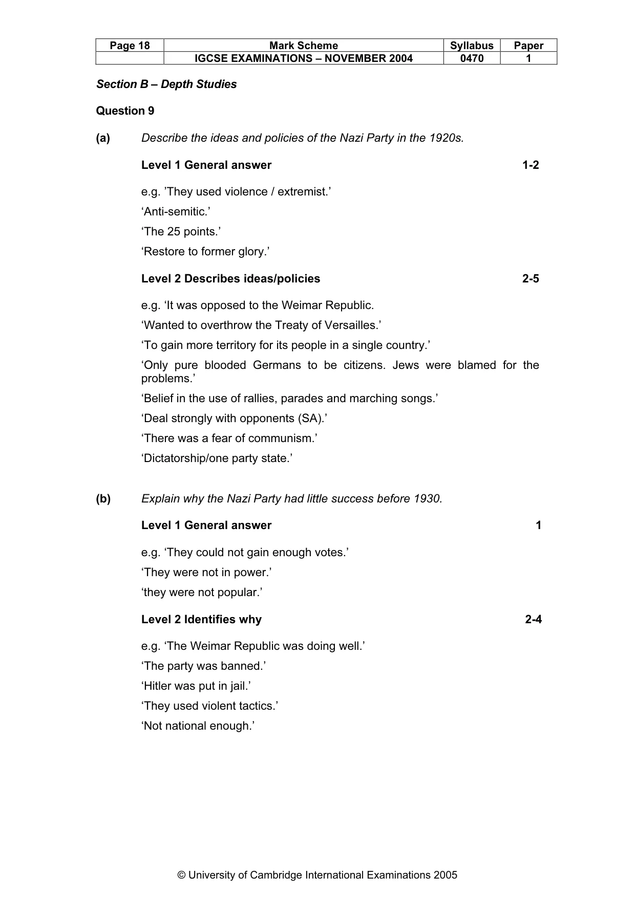 Mark scheme, page 21 of 54