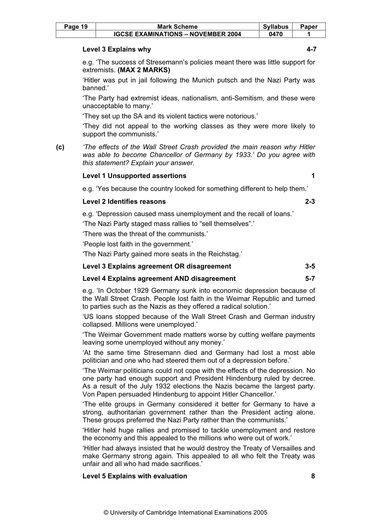 Mark scheme, page 22 of 54