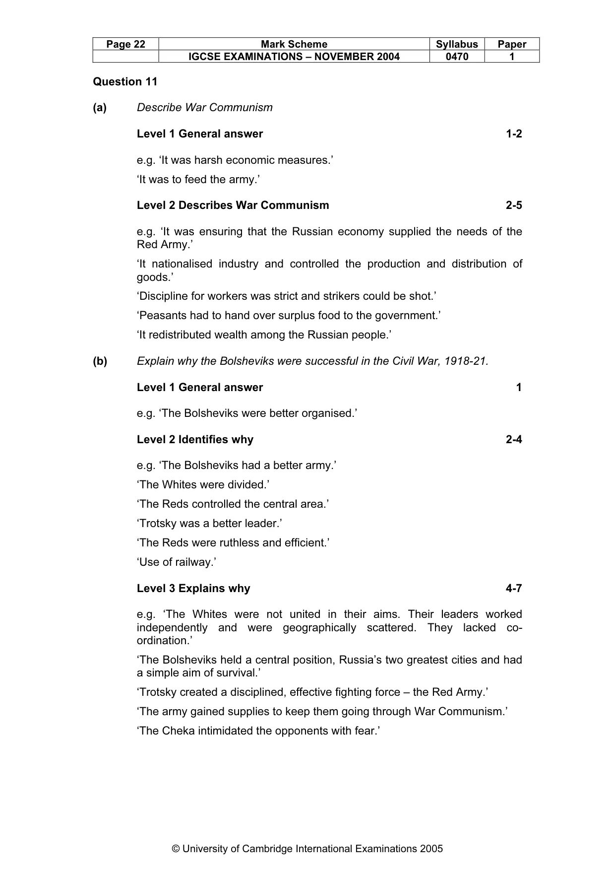 Mark scheme, page 25 of 54