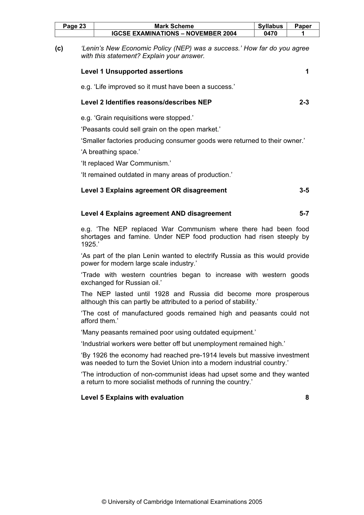 Mark scheme, page 26 of 54