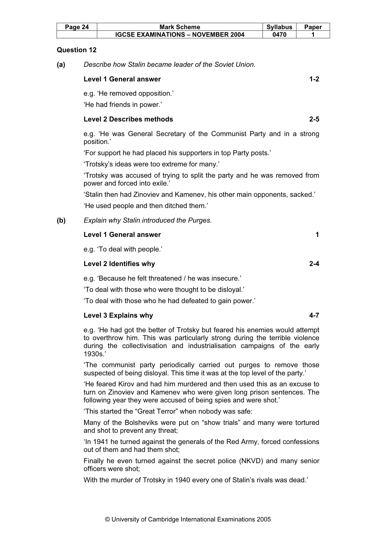 Mark scheme, page 27 of 54