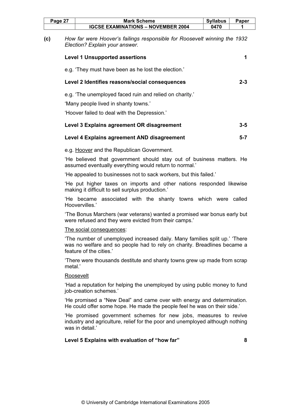 Mark scheme, page 30 of 54
